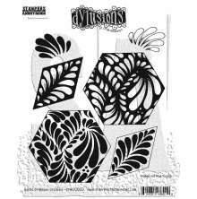 Dylusions Cling Stamps 8.5X7 - Quilts of Brush Strokes