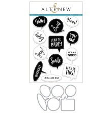 Altenew Clear Stamps 6X8 + Die Set - Speech Bubbles UTGENDE