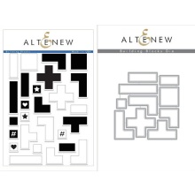 Altenew Layering Clear Stamps 6X8 + Die Set - Building Blocks UTGENDE