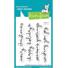 Lawn Fawn Clear Stamps 3X4 - Scribbled Sentiments: Winter LF3279