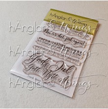 hnglar &amp; Wings Clear Stamps - Jultexter 2023 A7