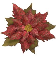 Tim Holtz Sizzix Bigz Die W/Texture Fades Folder - Layered Tattered Poinsettia