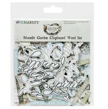 49 And Market Chipboard Set - Moonlit Garden Words