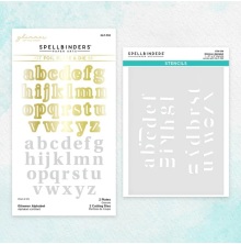 Spellbinders Hot Foil Plate &amp; Die Set - Glimmer Alphabet Bundle