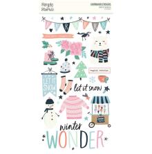 Simple Stories Chipboard Stickers 6X12 - Winter Wonder