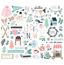 Simple Stories Bits &amp; Pieces Die-Cuts 66/Pkg - Winter Wonder