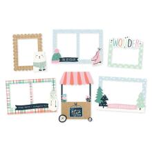 Simple Stories Chipboard Frames 6/Pkg - Winter Wonder