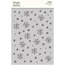 Simple Stories Winter Wonder Stencil 6X8 - Snow Flurries