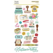 Simple Stories Chipboard Stickers 6X12 - Noteworthy