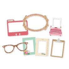 Simple Stories Chipboard Frames 6/Pkg - Noteworthy