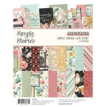 Simple Stories Double-Sided Paper Pad 6X8 - Simple Vintage Love Story