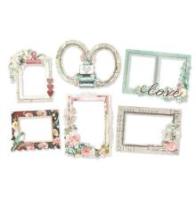 Simple Stories Chipboard Frames 6/Pkg - Simple Vintage Love Story