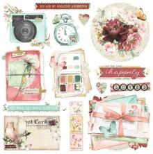 Simple Stories Chipboard Clusters 14/Pkg - Simple Vintage Love Story