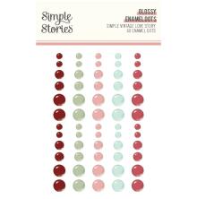 Simple Stories Enamel Dots 60/Pkg - Simple Vintage Love Story