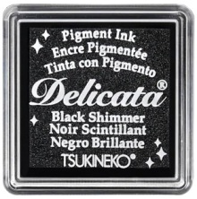 Delicata Small Pigment Ink Pad - Black Shimmer