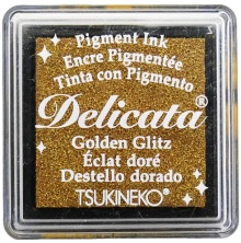 Delicata Small Pigment Ink Pad - Golden Glitz