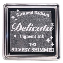 Delicata Small Pigment Ink Pad - Silvery Shimmer