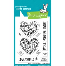 Lawn Fawn Clear Stamps 3X4 - Magic Heart Messages LF3305