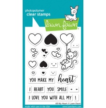 Lawn Fawn Clear Stamps 3X4 - All My Heart LF3017