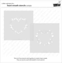 Lawn Fawn Stencils - Heart Wreath LF3323