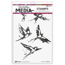 Dina Wakley MEdia Cling Stamps 6X9 - Fly High