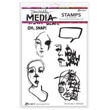 Dina Wakley MEdia Cling Stamps 6X9 - WowWowWow