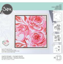 Sizzix Making Tool Layered Stencil 6X6 - Painted Peonies