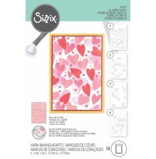 Sizzix Layered Stencil A6 - Mark Making Hearts 666532