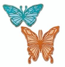 Tim Holtz Sizzix Thinlits Dies - Vault Scribbly Butterfly 666564