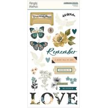 Simple Stories Chipboard Stickers 6X12 - Remember