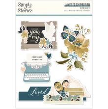 Simple Stories Layered Chipboard Stickers - Remember