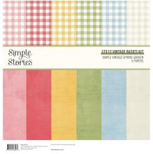 Simple Stories Basics Paper Pack 12X12 6/Pkg - Simple Vintage Spring Garden