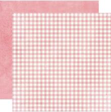 Simple Stories SV Spring Garden Basics Cardstock 12X12 - Petunia Gingham