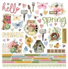 Simple Stories Sticker Sheet 12X12 - Simple Vintage Spring Garden