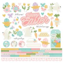 Simple Stories Sticker Sheet 12X12 - Hoppy Easter