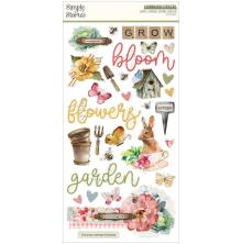 Simple Stories Chipboard Stickers 6X12 - Simple Vintage Spring Garden