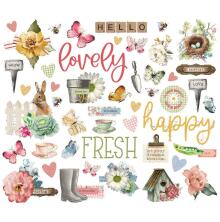 Simple Stories Bits &amp; Pieces Die-Cuts 47/Pkg - SV Spring Garden