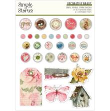 Simple Stories Self-Adhesive Brads - Simple Vintage Spring Garden