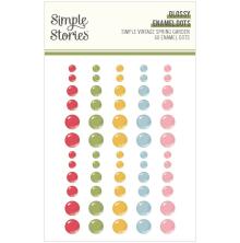 Simple Stories Enamel Dots 60/Pkg - Simple Vintage Spring Garden