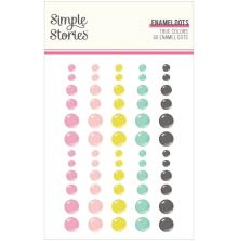 Simple Stories Enamel Dots 60/Pkg - True Colors