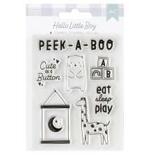 American Crafts Mini Stamp Set - Hello Little Boy