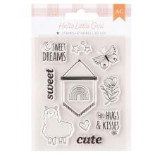 American Crafts Mini Stamp Set - Hello Little Girl