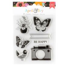 American Crafts Acrylic Stamp Set - April And Ivy