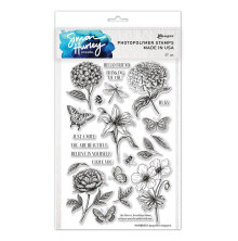 Simon Hurley create. Clear Stamps 6X9 - Beautiful Blooms
