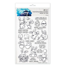 Simon Hurley create. Clear Stamps 6X9 - Easter Bunnies