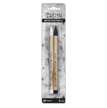 Tim Holtz Distress Watercolor Pencils - Picket Fence &amp; Black Soot