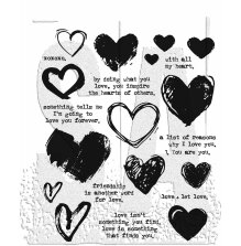 Tim Holtz Cling Stamps 7X8.5 - Love Notes CMS477