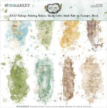 50 And Market Rub-Ons 12X12 - Nature Study Color Wash