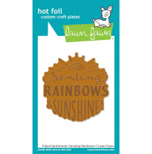 Lawn Fawn Hot Foil Plates - Sending Rainbows LF3387