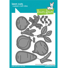 Lawn Fawn Dies - Stitched Root Veggies LF3374